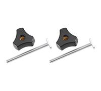 Kueohse Lot de 2 vis en T et plastique M8 à action rapide - Pince de maintien basse en métal pour fente en T - Outil de bricolage