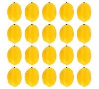 Kueohse Lot de 20 citrons artificiels - Jaune - 3 x 2 cm de large