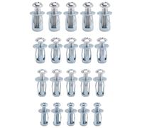 Kueohse Lot de 20 écrous Jack M5 M6 M8 en acier au pour sécuriser les étiquettes de conteneur de cadre de plaque