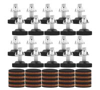 Kueohse Lot de 20 Niveleurs de Meubles Réglables avec Protections de Sol, Pieds de Nivellement Robustes de 3/8 Pouces avec Coussinets en Caoutchouc, pour Tables