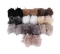 Kueohse Lot de 20 pompons moelleux en fourrure de renard synthétique avec boucle élastique pour chapeaux, clés, écharpes, , accessoires