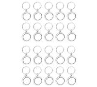 Kueohse Lot de 20 Porte-Clés en Métal Rotatifs à 360° pour Sublimation Recto Verso