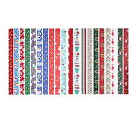 Kueohse Lot de 20 rouleaux de tissu prédécoupés pour matelassage, gelée avec différents motifs