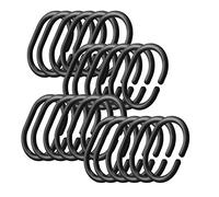 Kueohse Lot de 24 anneaux de rideau de douche en plastique pour barre de douche