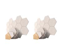 Kueohse Lot de 24 Panneaux Acoustiques Hexagonaux, 30,5 X 25,4 X 1 Cm, Panneaux Muraux Insonorisants Autocollants pour Studio D'Enregistrement, Bureau A