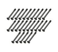 Kueohse Lot de 25 vis de fixation à tête ronde allongée 6-32 x 30 mm pour boîtier PC, refroidisseur, ventilateur d'eau, ordinateur de bricolage
