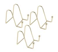 Kueohse Lot de 3 Supports de Plaque pour Affichage Or Fer Chevalet Support de Plaque PréSentoir Support de Cadre en MéTal pour Photo DéCor Plaque Bol