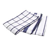 Kueohse Lot de 3 torchons de cuisine à rayures bleues de qualité supérieure - 100 % coton