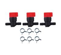 Kueohse Lot de 3 valves d'arrêt de carburant avec pince pour conduite de carburant 1/4 et tracteur de pelouse Stratton 494768 698183