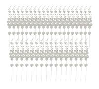 Kueohse Lot de 36 tiges d'eucalyptus artificielles blanches - Branches d'eucalyptus - Feuilles pour arrangements floraux, bouquets de mariage, décoration