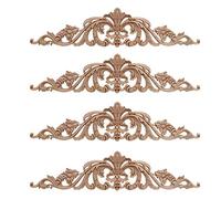 Kueohse Lot de 4 autocollants sculptés sculptés pour meubles, meubles, maison, porte, bricolage