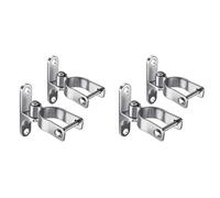 Kueohse Lot de 4 Charnières de Portail à Mural, Charnière de Portail de Ferme de 1-3/8 Pouces, Charnière de Portail Tubulaire en Acier Inoxydable 304, Charnière de Clôture