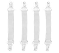Kueohse Lot de 4 clips élastiques blancs pour matelas et drap de lit