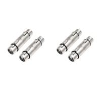 Kueohse Lot de 4 Connecteurs XLR vers, XLR 3 Broches vers XLR 3 Broches pour Microphone, Stéréo, Mixeur