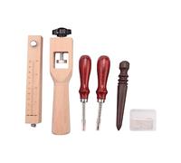 Kueohse Lot de 4 coupe-lanières réglables pour cuir avec outils polis pour couper le bricolage