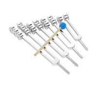 Kueohse Lot de 4 diapasons 32/48/64/128 Hz avec marteau pour tester le système nerveux, thérapie par le son, soins de santé