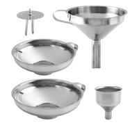 Kueohse Lot de 4 entonnoirs de cuisine en acier inoxydable - Convient pour les bouteilles en verre - Pour transporter les liquides