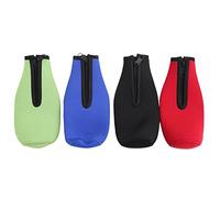 Kueohse Lot de 4 housses isolantes pour bouteilles de bière - Avec fermeture éclair - En néoprène