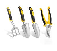 Kueohse Lot de 4 outils de jardin robustes en aluminium inoxydable