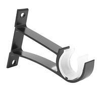 Kueohse Lot de 4 supports de tringle à rideau en alliage d'aluminium pour tringle à rideau - Noir