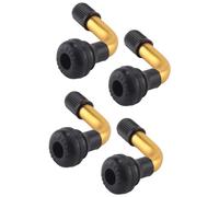 Kueohse Lot de 4 valves de pneu tige à angle droit Snap-In caoutchouc 90 degrés laiton pour scooter électrique et scooter électrique M365