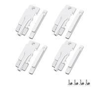 Kueohse Lot de 4 Verrous de Châssis de FenêTre, Loquets de FenêTre Verrous de Châssis de Remplacement Blancs pour FenêTre Coulissante Horizontale
