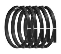 Kueohse Lot de 5 bandes de bambou pour tressage - 7/16 x 10 pieds - fines et plates en rotin - Pour la fabrication de paniers, les travaux manuels - Noir