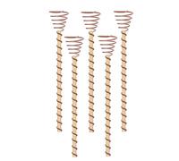 Kueohse Lot de 5 longs piquets de jardin en cuivre pour plantes électriques - Antenne de bobine de cuivre pour les parties de jardin