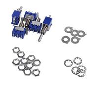 Kueohse Lot de 5 mini boutons de verrouillage SPDT à 2 positions CA 3 A / 250 V 6 A / 125 V / OFF