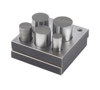 Kueohse Lot de 5 outils de coupe circulaire pour avec 5 tailles rondes de poinçonnage 1/2, 5/8, 3/4, 7/8, 1, pour la fabrication de en métal