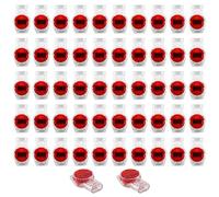 Kueohse Lot de 55 connecteurs UY en gel - 3 connecteurs de câble de raccordement - Rouge + transparent