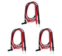 Kueohse Lot de 6 Sondes Multimètres à Fiches Bananes 1 000 V, Pointe Détachable, Noir et Rouge