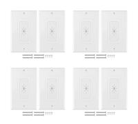 Kueohse Lot de 8 Œillets Muraux Flexibles en Caoutchouc avec Plaque Murale Décorative, Plaque de Passage 1 Gang pour Câbles Basse Tension