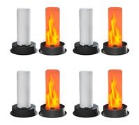 Kueohse Lot de 8 Lampes Solaires de Rechange avec Flamme Vacillante, Kit de Remplacement pour Lanternes Solaires D'Extérieur Étanches