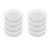 Kueohse Lot de 8 Soucoupes Transparentes pour Plantes de 20,3 cm en Plastique Épais pour Pot de Fleurs pour Jardin Intérieur et Extérieur