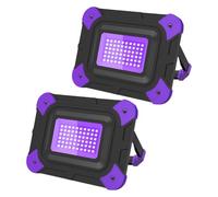 Kueohse Lumières Noires Rechargeables D'Extérieur pour Fête Lumineuse, Éclairage Ultraviolet sans, Lumière Noire, 2 Pièces.