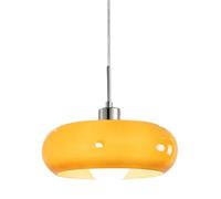 Kueohse Luminaires Suspendus en Verre Vintage pour Plafonds, pour Restaurant, Bar, Salon, Cuisine, Chambre, Éclairage Intérieur LED, Pendentif Orange.