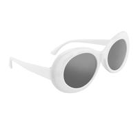 Kueohse Lunettes de soleil ovales vintage pour femmes Lunettes de soleil rétro Mode féminin Lunettes de soleil UV400 Verre de soleil S17022, Blanc., Taille