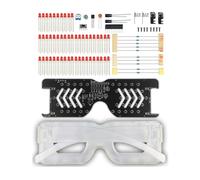 Kueohse Lunettes Lumineuses Kit de Pratique de Soudage Lunettes LED Activées par le Son Kit Électronique de Bricolage pour le Projet D'Apprentissage B