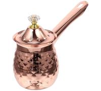 Kueohse Machine à Café Turque en Cuivre, Machine à Café et Thé, Réchauffeur de Lait, Machine à Faire du Chocolat Chaud, Pot de Fonte du Beurre 600 ML, Rose Gold, Résistant, Facile à Utiliser.