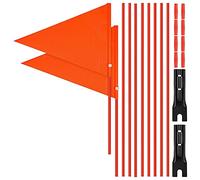 Kueohse Mât de Drapeau de SéCurité de VéLo de 6 Pieds, Drapeau avec Support de, Drapeau éTanche RéGlable en Hauteur pour Le Cyclisme en Plein Air de SéCurité