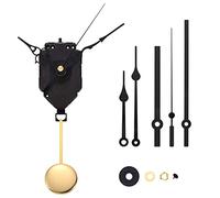 Kueohse MéCanisme de Mouvement D'Horloge à Pendule Bricolage avec 3 Paires de Mains DifféRentes Kit D'Horloge Murale à Arbre de RéParation de Quartz PièCes de Remplacement