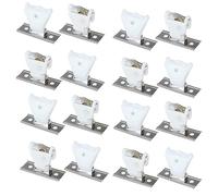 Kueohse Mécanisme de Verrouillage de Cordon 16 Pièces, Verrouillage de Cordon Blanc pour Type Pivotant à 3 Lignes, Support en Plastique Blanc et en Acier Inoxydable pour Stores Romains