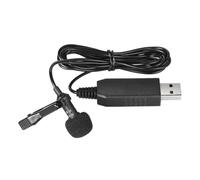 Kueohse Microphone Clip-on Portable Mini de 150 cm Microphone USB Mini Omni-Directionnel Stéréo Adapté à L'Ordinateur PC