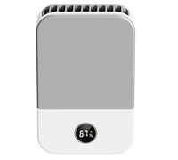 Kueohse Mini Clip de Taille Clip de Taille en Plastique sur Ventilateur pour Chemise, Ventilateur de Cou Personnel Portable avec Affichage de la Puissance Restante, pour Le Camping en Plein Air