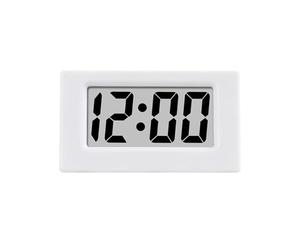 Kueohse Mini Horloge Triangle Écran LED Électronique Écran D'Alarme Numérique Horloge de Bureau pour Bureau à Domicile Table Chambre Décor Facile à Utiliser Blanc