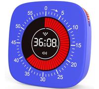 Kueohse Minuterie Visuelle pour Enfants, Minuterie Numérique avec Compte à Rebours de 60 Minutes, Minuterie Silencieuse pour Minuterie de Bureau, Horloge pour Étudier, Enseigner une Installation Facil