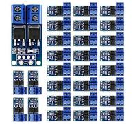 Kueohse Module de Commande de Commutateur MOSFET 60 Pièces DC 5 V-36 V 15 A (Max. 30 A) 400 W Double Contrôleur de Vitesse de Moteur DC PWM Haute Puissance 0-20 KHz