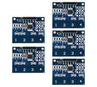 Kueohse Module de Commutation Tactile Capacitif à 4 Canaux TTP224, IC à Induction à 4 Touches, Indicateur D'État de Niveau 2,4 V à 5,5 V, Module Intégré