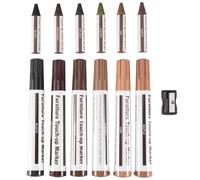 Kueohse MöBel Lot de 13 marqueurs de réparation et de cire avec taille-crayon pour rayures, sols